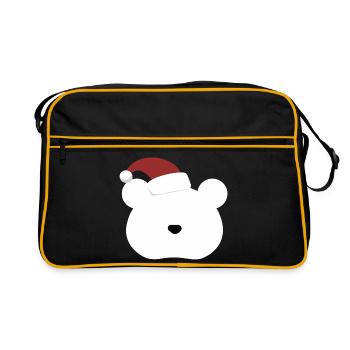 Polar Bear- Christmas edition - Retro Tasche - Schwarz/Gold - Vorne
