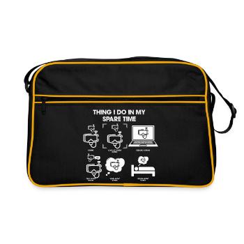 Diving Dreams: Spare Time VR Doodles - Retro Bag - black/gold - Front