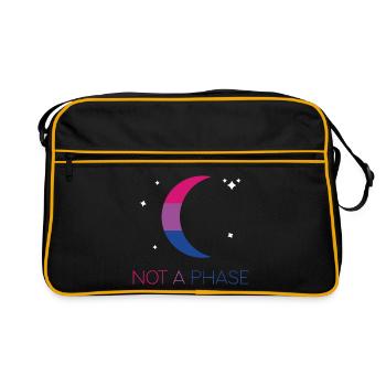 LGBTQ Pride Month - Not a Phase - Bisexual - Retro Bag - black/gold - Front