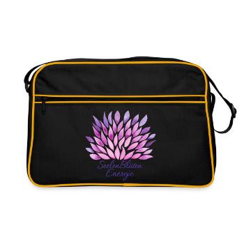 SeelenBlüten Energie - Sonja Ariel von Staden - Retro Tasche - Schwarz/Gold - Vorne