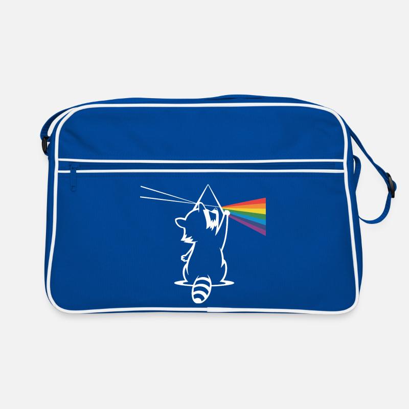 Waschbär Mit Prisma Und Regenbogen Spektrum Retro Tasche