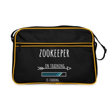 Gardien de zoo Cadeau Profession Formation Gardien de zoo - Sac Retro - noir/or - Devant