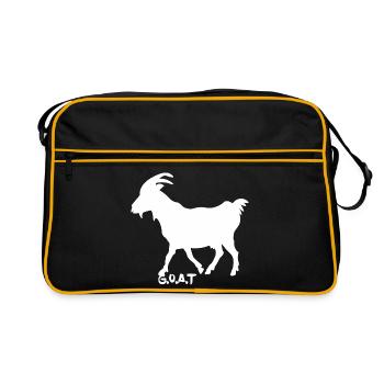 Goat G.O.A.T.  white - Retro Bag - black/gold - Front