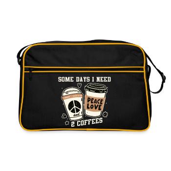 Paix et Café: Deux Cafés - Sac Retro - noir/or - Devant