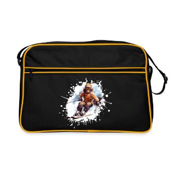 Monkey Ski Skiing - Sac Retro - noir/or - Devant