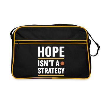 L’espoir n’est pas une stratégie, un dicton motivant - Sac Retro - noir/or - Devant