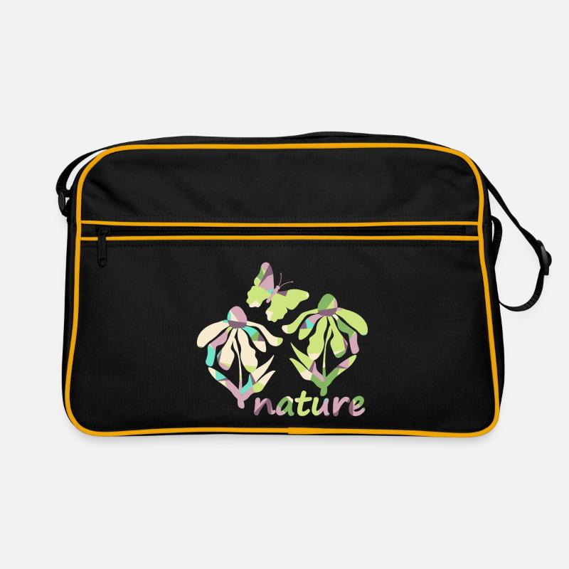 color nature - bloom - Retro Bag - black/gold