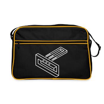 Forme impossible – illusion d’optique pour les nerds - Sac Retro - noir/or - Devant