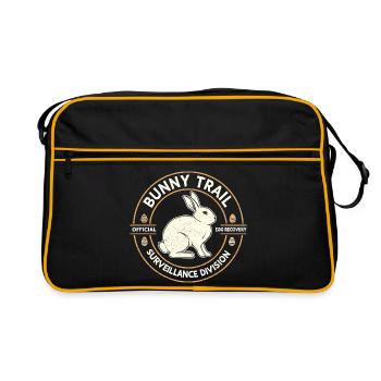 Rabbit Path Surveillance Department Funny Easter - Retro Bag - black/gold - Front