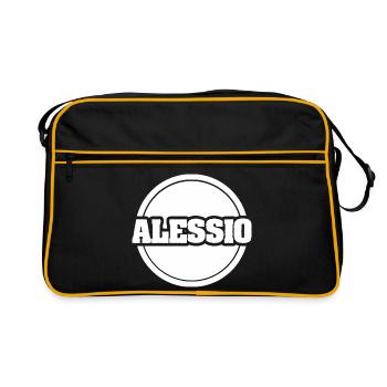 Prénom Alessio - Sac Retro - noir/or - Devant