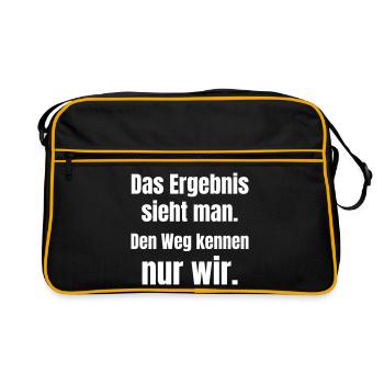 Nous seuls connaissons le chemin vers la remise des diplômes - Sac Retro - noir/or - Devant
