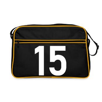 15. 15 ANS. 15e ANNIVERSAIRE. ANNIVERSAIRE 15 ANS. - Sac Retro - noir/or - Devant