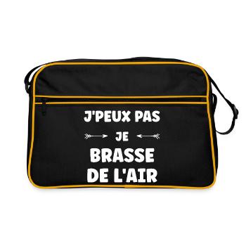 I can't, I stir up air - Retro Bag - black/gold - Front