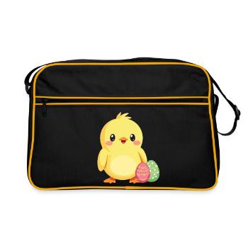 Chicks at Easter - Retro Bag - black/gold - Front
