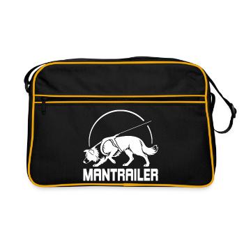 Chien de recherche BORDER Collie MANTRAILER - Sac Retro - noir/or - Devant