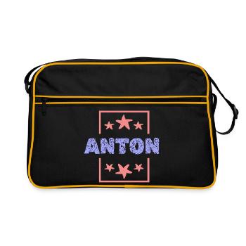 Anton - Retro Bag - black/gold - Front
