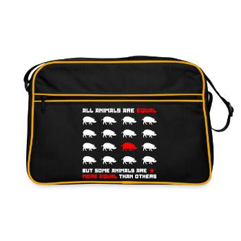 Tous les animaux sont égaux 2 - Sac Retro - noir/or - Devant