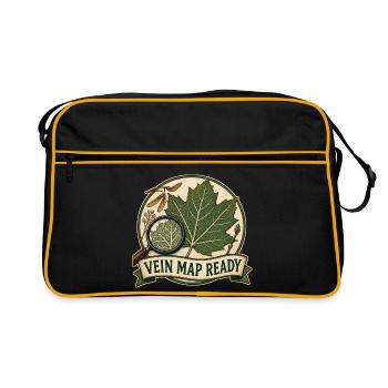 VEIN MAP READY - Retro Bag - black/gold - Front