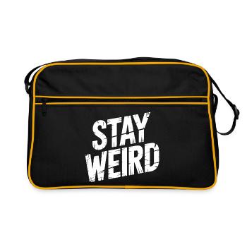 Weird Vibes - Retro Tasche - Schwarz/Gold - Vorne