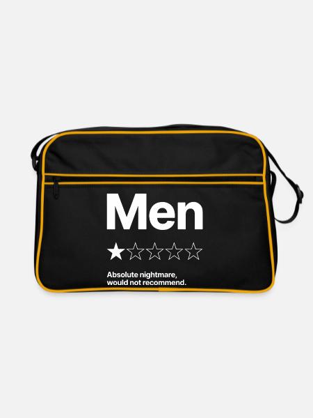 Men Absolute Nightmare Nicht zu empfehlen Humor - Retro Tasche - Schwarz/Gold