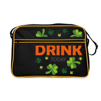 Permettez-moi de boire aujourd'hui - Sac Retro - noir/or - Devant