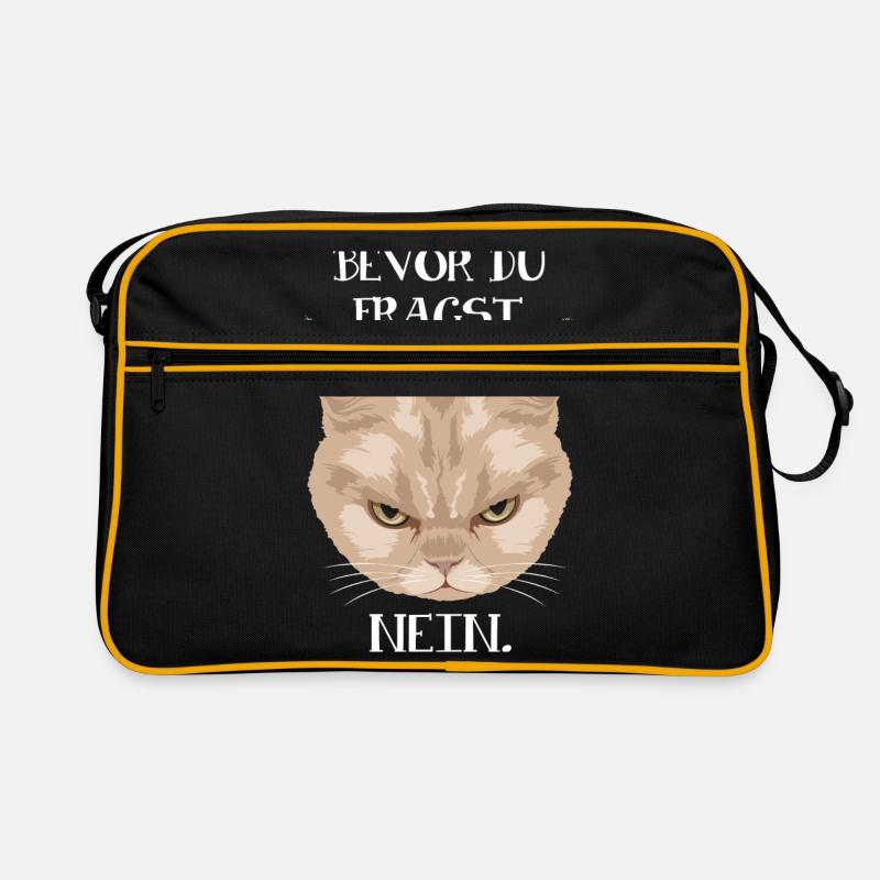 Grumpy Cat - Bevor du fragst_Nein (Katze) Retro Tasche