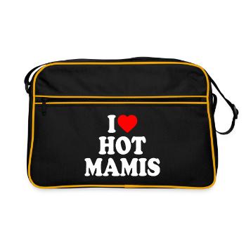 I love hot mamis - Sac Retro - noir/or - Devant