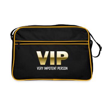 VIP, personne très impuissante, drôle, plaisanter - Sac Retro - noir/or - Devant