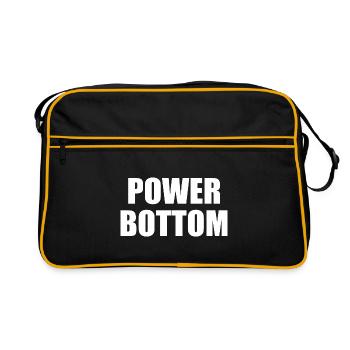 Power bottom - Retro Tasche - Schwarz/Gold - Vorne