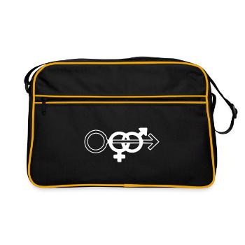 cuckold wife sharing symbol - Sac Retro - noir/or - Devant