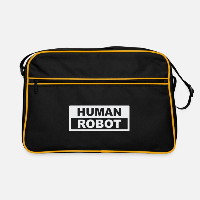 Human Robot - reale Intelligenz - Retro Tasche - Schwarz/Gold
