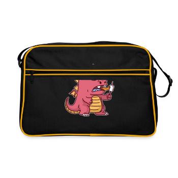 Dragon Dragon Marshmallow - Retro Bag - black/gold - Front