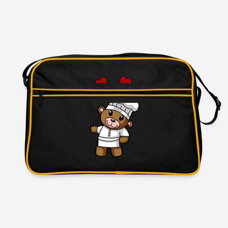 Teddy Chef Chef Chefs Cuisinier Hôte Sac Retro
