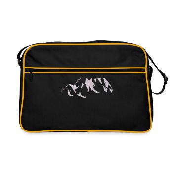 Mountain Mountains Mountains Nature Mountaineer Climbing - Retro Bag - black/gold - Front