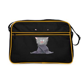 Chauve-souris, Noctambule, Suceur De Sang, Faune, Bébé - Sac Retro - noir/or - Devant