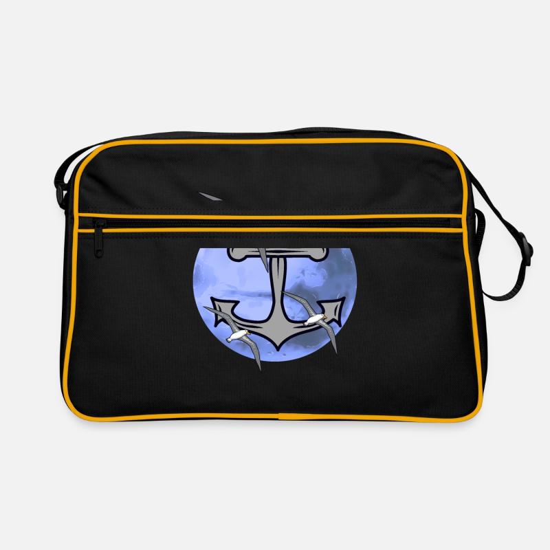 Albatrosse Möwen Anker Seefahrt Maritim Möwe Retro Tasche