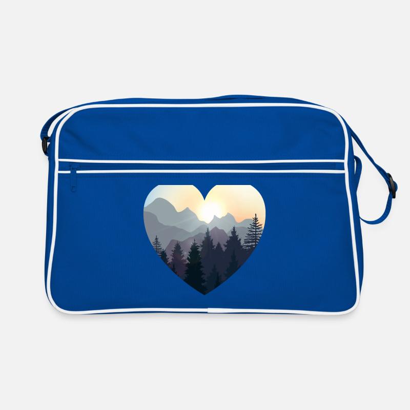 Love The Nature. Mountains, Forest, Camping Gift Retro Bag