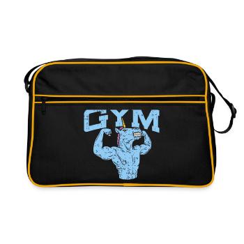 GYM - Retro Tasche - Schwarz/Gold - Vorne