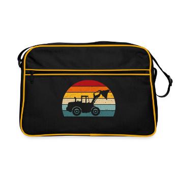 Chargeuse sur pneus rétro chargeuse sur pneus driver - Sac Retro - noir/or - Devant