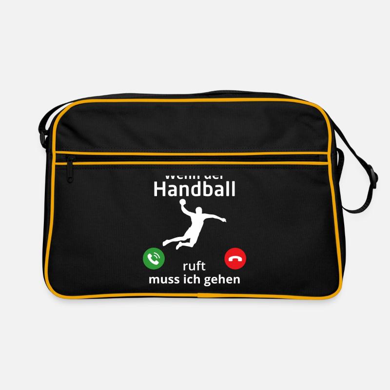 wenn der handball ruft muss ich gehen Retro Tasche