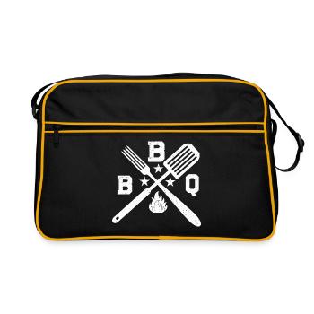 Bbq grill barbecue - Sac Retro - noir/or - Devant