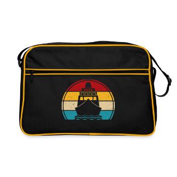 Cruise retro ship boat guide cruiser - Retro Bag - black/gold - Front