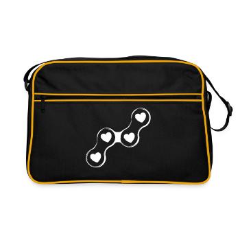 Fahrradkette Herzen Bicycle Chain Hearts - Retro Bag - black/gold - Front