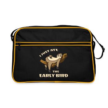 Cadeau de moufle du matin paresseux mocassins - Sac Retro - noir/or - Devant