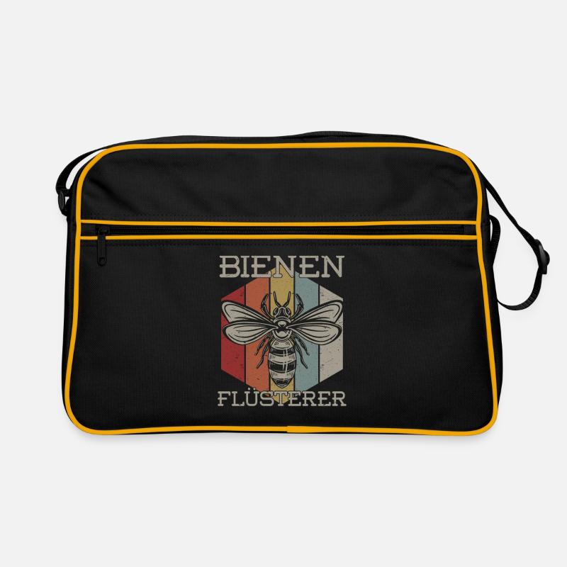 Bienenflüsterer - Retro Tasche - Schwarz/Gold