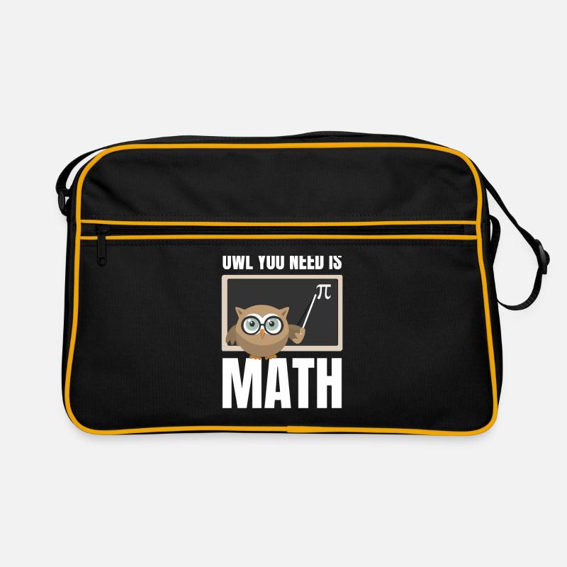 Mathe Eule Lehrer Lehrerin Mathelehrer Mathematik Retro Tasche