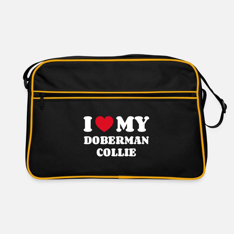 J’aime mon Doberman Collie Sac Retro