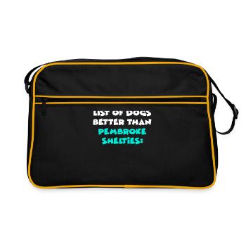Pembroke Shelties - Retro Bag - black/gold - Front