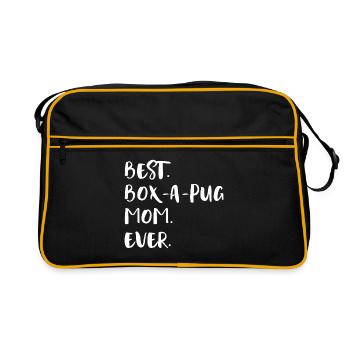 Box-A-Pug Mom - Retro Bag - black/gold - Front