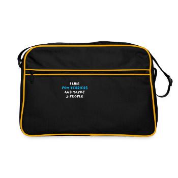 Pom Terrier - Retro Tasche - Schwarz/Gold - Vorne